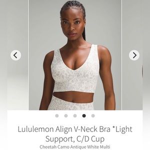 Lululemon Align V-Neck Bra *Light Support, C/D Cup